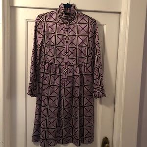 J. Crew long sleeve silk dress